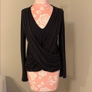 Anthropology Black jersey V-Neck top.